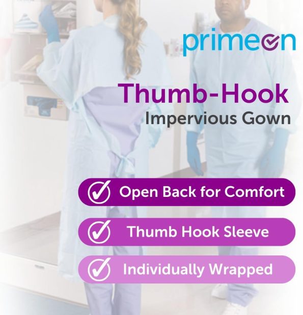 15 Pcs Disposable PPE Gown Protective Workwear Suit Thumb Hook Sleeve Coverall Apron Blue Medical Cleaning Painting - Image 4