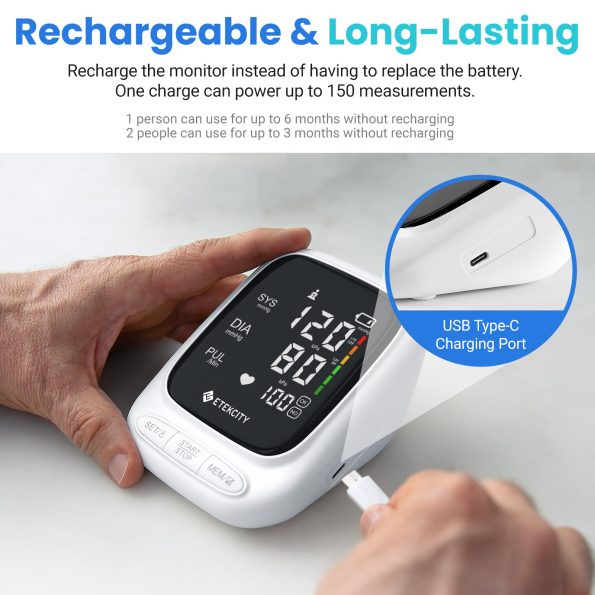 Etekcity Smart Blood Pressure Monitor - White - Image 15