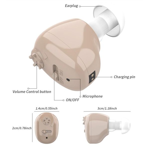 Rechargeable In Ear Sound Amplifier With Usb Charger - Image 3