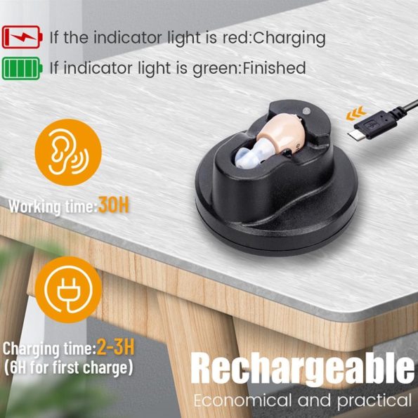 Rechargeable In Ear Sound Amplifier With Usb Charger - Image 5