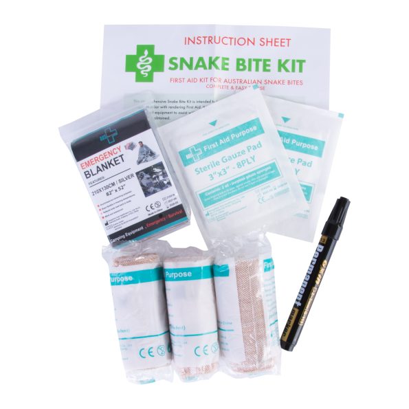 3x 9 Piece Australian Snake Bite First Aid Kit Camping Hiking Travel - Image 3