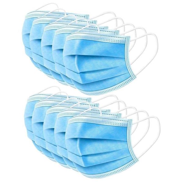 100x Disposable SURGICAL MASKS Face Guard Dust Mouth 3 Ply Air Purifying - Image 3