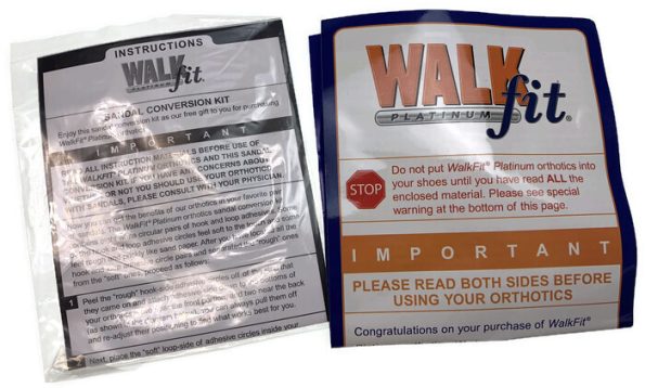 WALKFIT ORTHOTICS Insoles Walk Fit Foot Feet Support PLATINUM SILVER - I (Womens 13-13.5, Mens 12-12.5) - Image 3