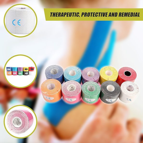 10x 5Mx5CM of Waterproof Kinesiology Sports Tape - Image 8
