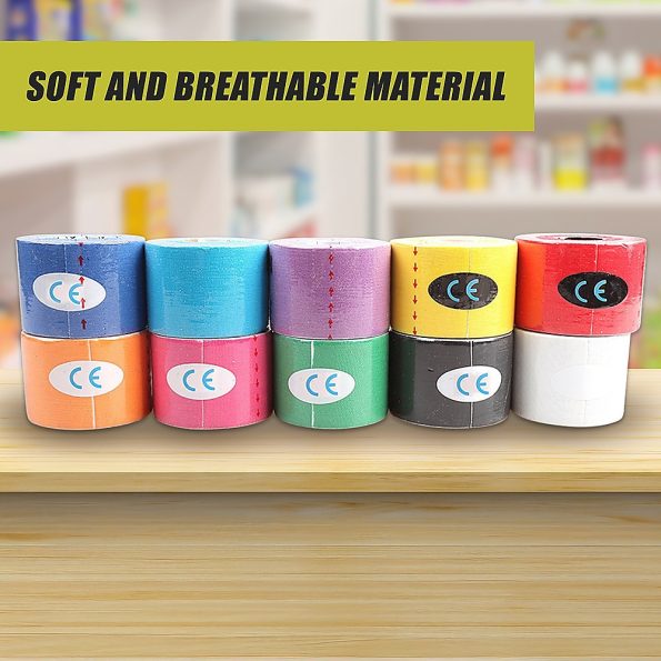10x 5Mx5CM of Waterproof Kinesiology Sports Tape - Image 9