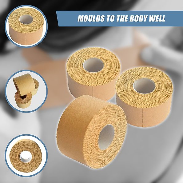 Premium Rigid Sports Strapping Tape - 3 Rolls of 38mm X 13.7M - Image 8