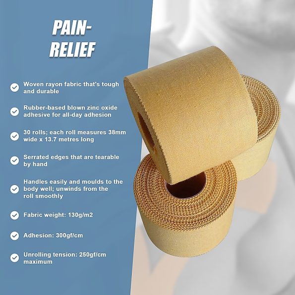 Premium Rigid Sports Strapping Tape - 30 Rolls of 38mm X 13.7M - Image 10