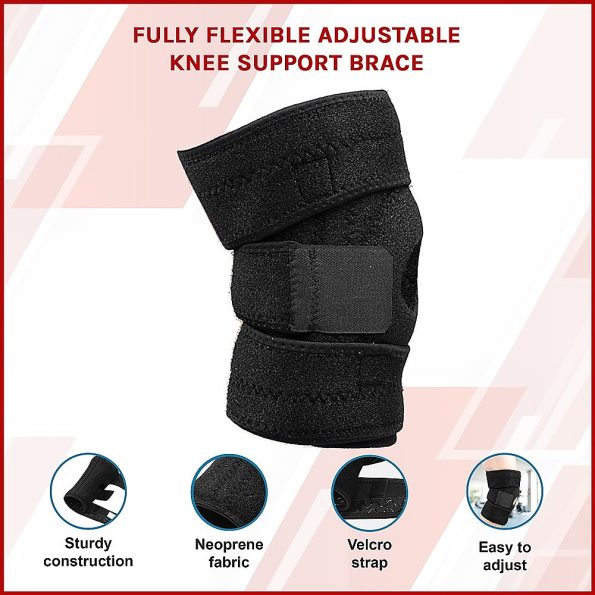 Fully Flexible Adjustable Knee Support Brace - Image 3
