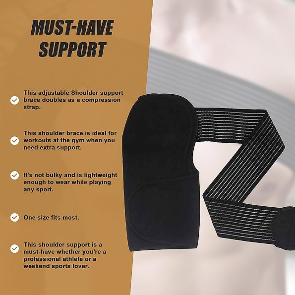 Adjustable Shoulder Support Brace Strap Compression Bandage Wrap - Image 10