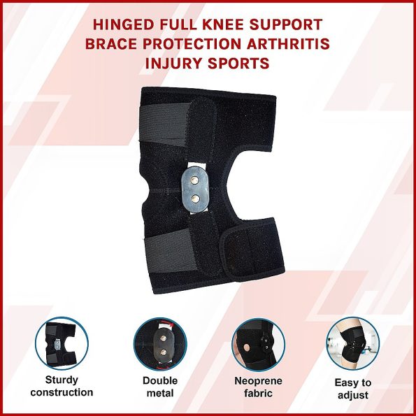 Hinged Full Knee Support Brace Protection Arthritis Injury Sports - Image 3
