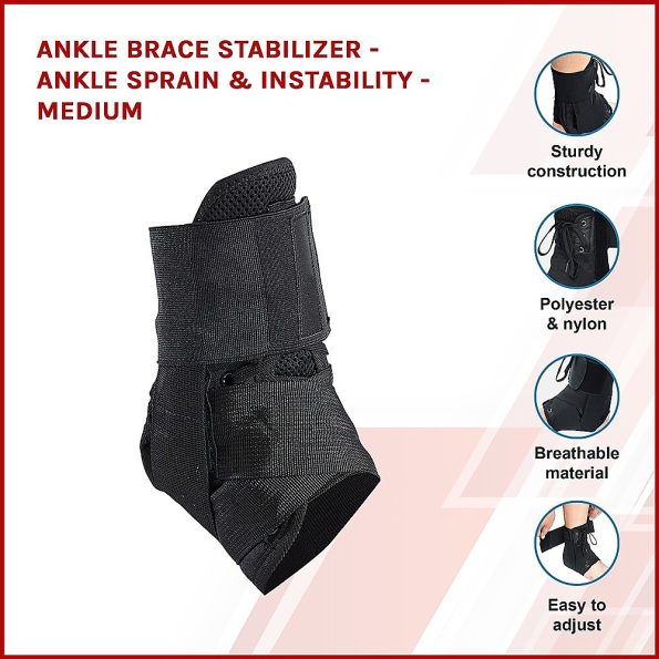 Ankle Brace Stabilizer - Ankle sprain & instability - MEDIUM - Image 3