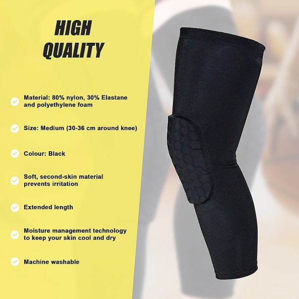 Knee Sleeve Guard Support Brace Sport Compression Calf Running - Image 10