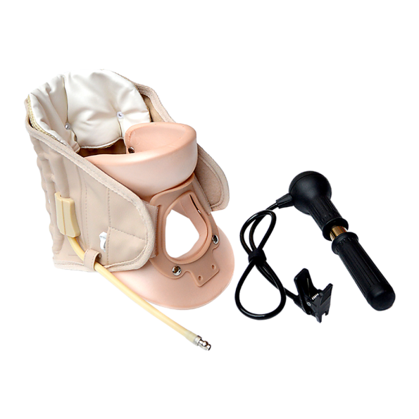 Neck Traction Air Decompression Support Brace Cervical Collar Hand Pump - Image 6