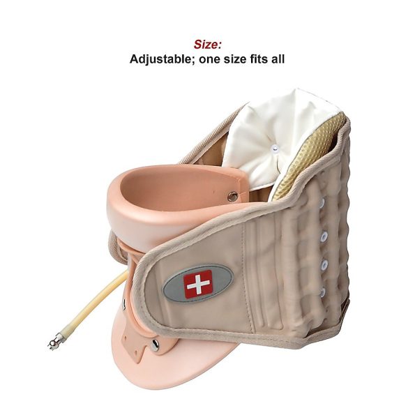 Neck Traction Air Decompression Support Brace Cervical Collar Hand Pump - Image 12