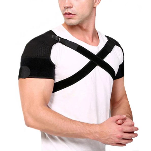 NNEOBA Double Shoulder Brace Wrap Neoprene Compression Sleeve - Image 4