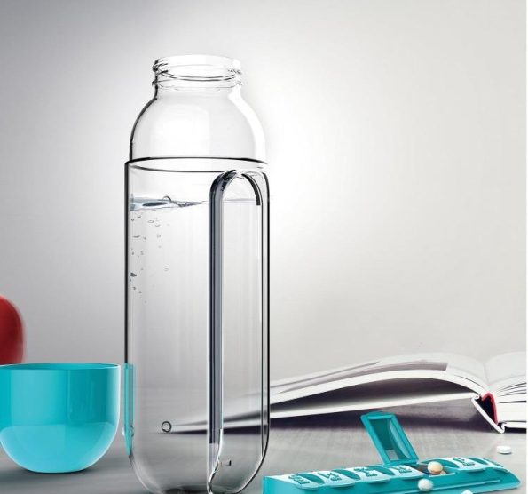 Two 2-in-1 Water Bottle with 7-Day Pill Organizer - 600ml BPA-Free, Portable & Leakproof(Blue) - Image 4