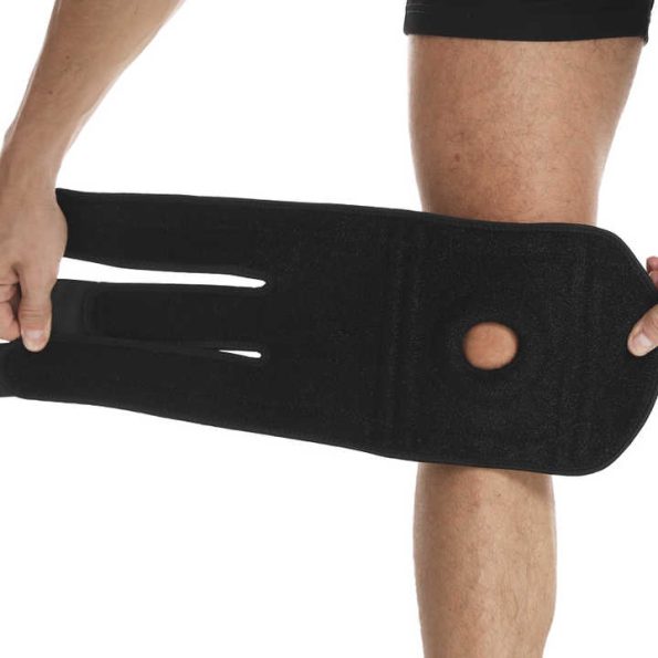 Blue Adjustable Knee Brace Support (Pair) with Dual Spring Stabilizers & Patella Gel Pad - Non-Slip for Sports Running Hiking - Image 7