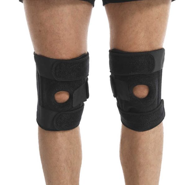 Blue Adjustable Knee Brace Support (Pair) with Dual Spring Stabilizers & Patella Gel Pad - Non-Slip for Sports Running Hiking - Image 8