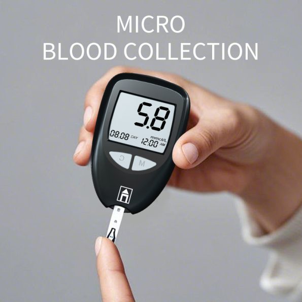 Black Home Blood Glucose Meter - English Version Medical Automatic Blood Sugar Tester with Strips - Image 2