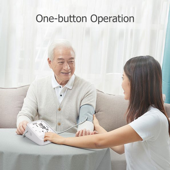 White Smart Upper Arm Blood Pressure Monitor - Medical Automatic BP Machine for Export - Image 4