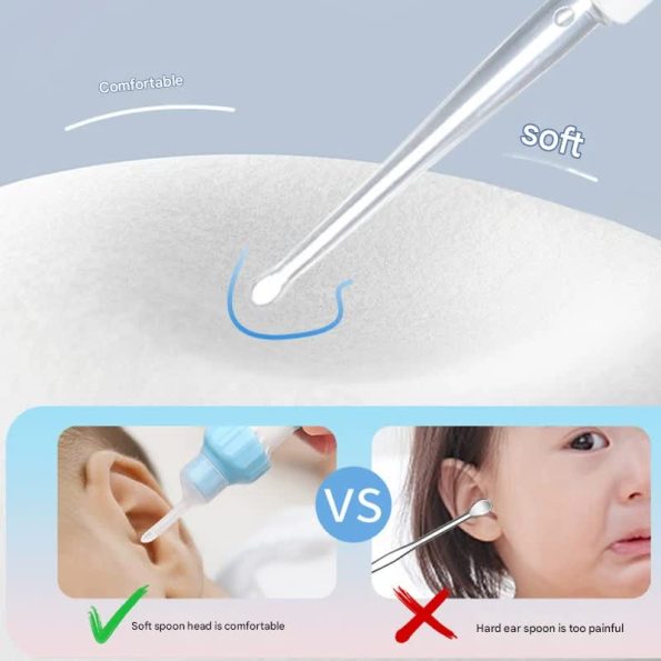 Electric Ear Wax Suction Cleaner - 3 Modes| LED Light| 5 Soft Tips(white) - Image 3