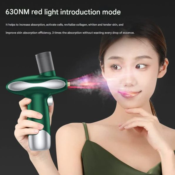 Portable Nano Facial Steamer & Oxygen Sprayer with Red/Blue Light Therapy(blue) - Image 3