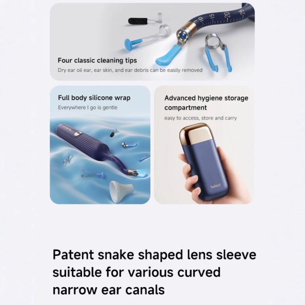 Smart Visual Ear Cleaner with HD Endoscope & Precision Tweezers - Safe for Adults & Children(blue) - Image 4