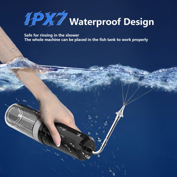 Rechargeable 2-in-1 Electric Ear & Nasal Cleaner Kit - IPX7 Waterproof| 4 Pressure Modes| Safe-Spray Nozzles(black) - Image 4