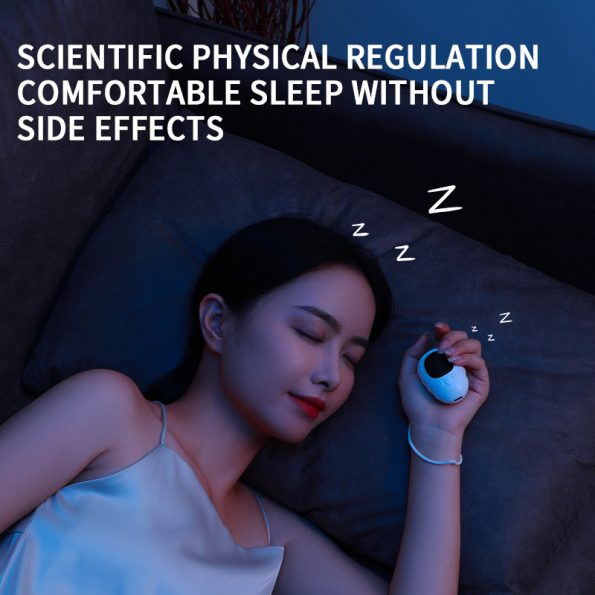 Handheld Microcurrent Sleep Aid Device - USB Rechargeable Pulse Massager for Relaxation & Deep Sleep(White) - Image 5
