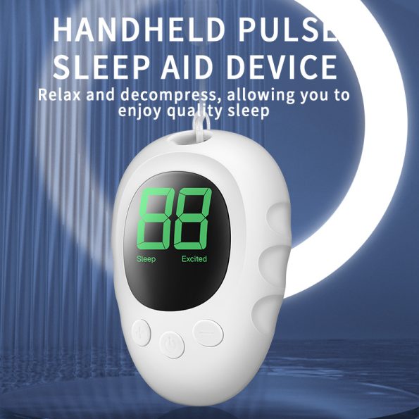 Handheld Microcurrent Sleep Aid Device - USB Rechargeable Pulse Massager for Relaxation & Deep Sleep(black) - Image 4