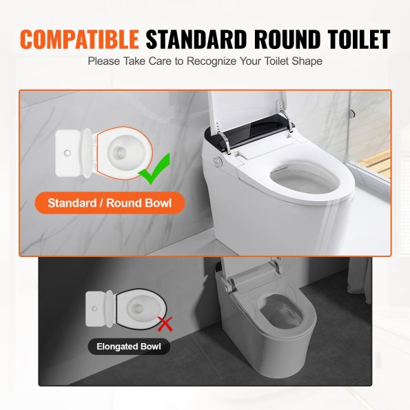 VEVOR Raised Toilet Seat| 88.9 mm Height Raised| 136 kg Weight Capacity| for Standard Round Toilet| Aluminum Handrail| with EVA Armrest Padding - Image 3