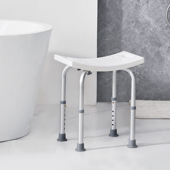 VEVOR Shower Chair| Adjustable Height Shower Stool with Built-in Handles| Shower Seat for Inside Shower or Tub| Non-Slip Bench Bathtub Stool Seat for Elderly Disabled Handicap| 158.8 kg Capacity - Image 8