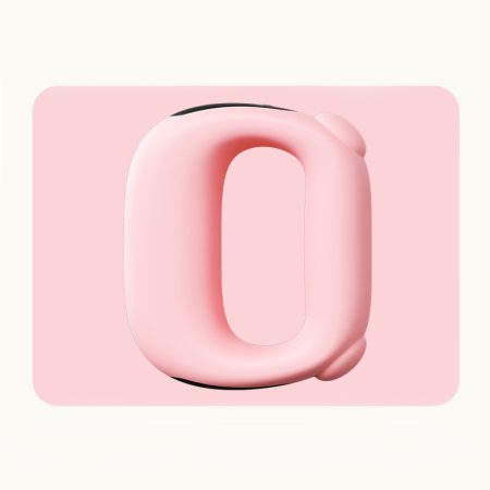 Pink Portable Fascia Massage Ring Vibration Massager with Heat and LED Display for Muscle Relaxation and Body Shaping