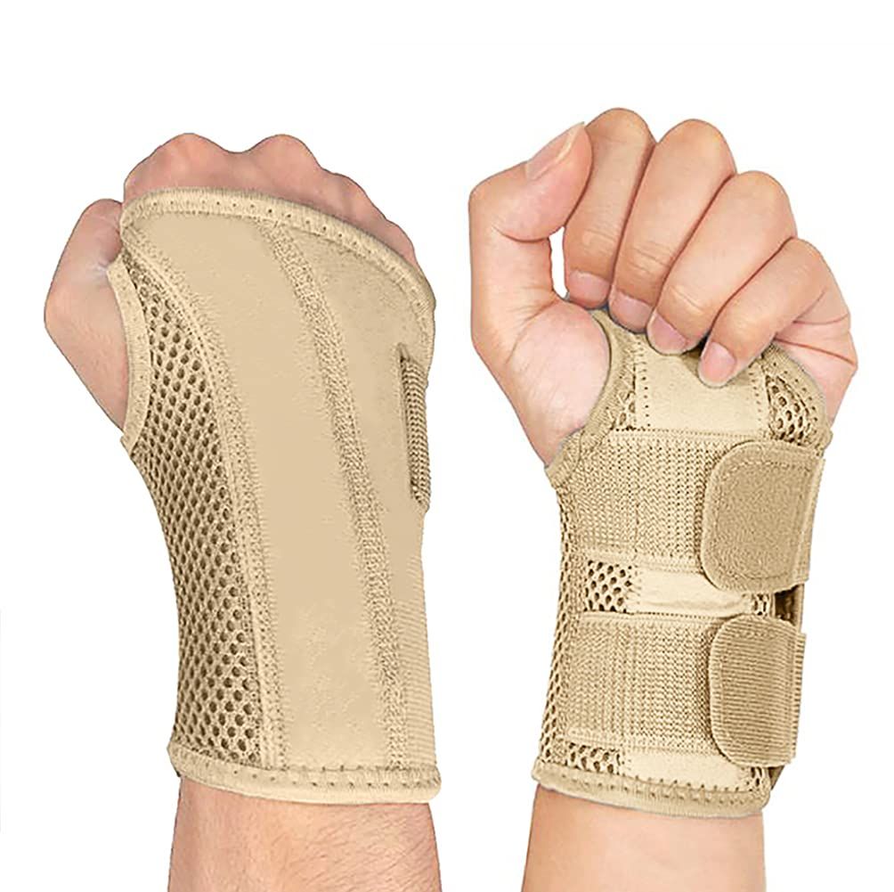 Wrist Brace Carpal Tunnel Right Left Hand for Men Women, Night Wrist Sleep Supports Splints Arm Stabilizer with Compression-2pcs