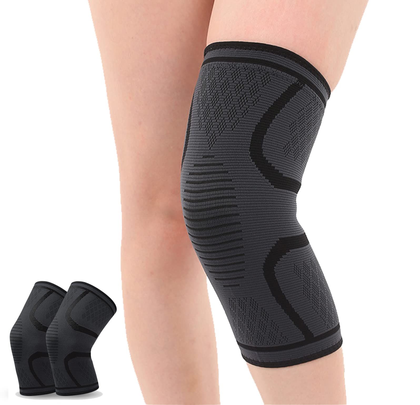 Knee Pads Knee Sleeves Weightlifting Knee Compression Sleeve, Knee Support Knee Flex Wrap Knee Sleeves - Image 5