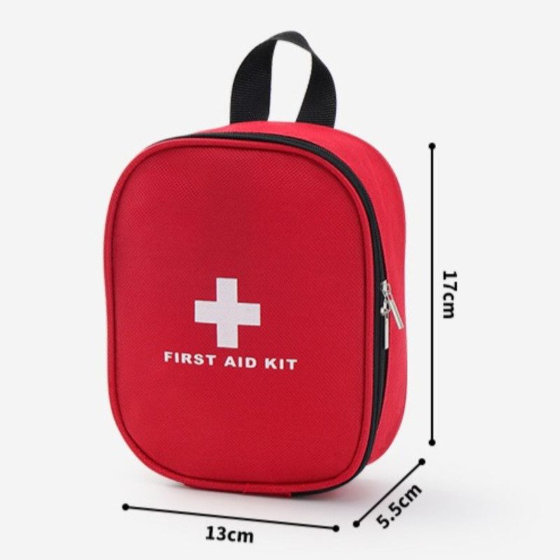 Portable First Aid Kit, Household Medicine Storage Bag, Outdoor Emergency Medical Bag, Small Sizes—Red