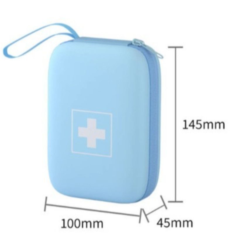 Mini Portable Medicine Storage Bag, Travel First Aid Pouch, Outdoor Emergency Medicine Organizer—Blue