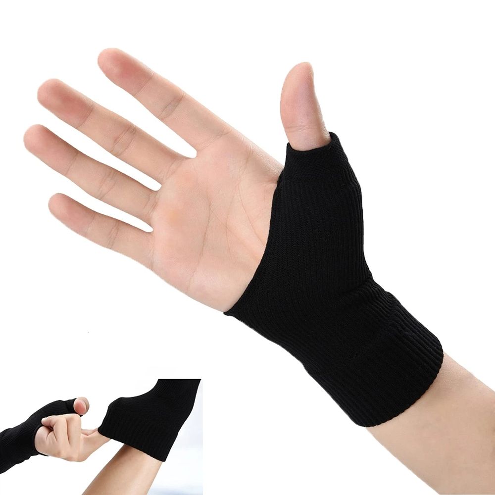 Wrist Thumb Support Compression Gloves (1 Pair), Breathable Wrist Brace Compression Sleeves with Soft Gel Pads for Tendonitis