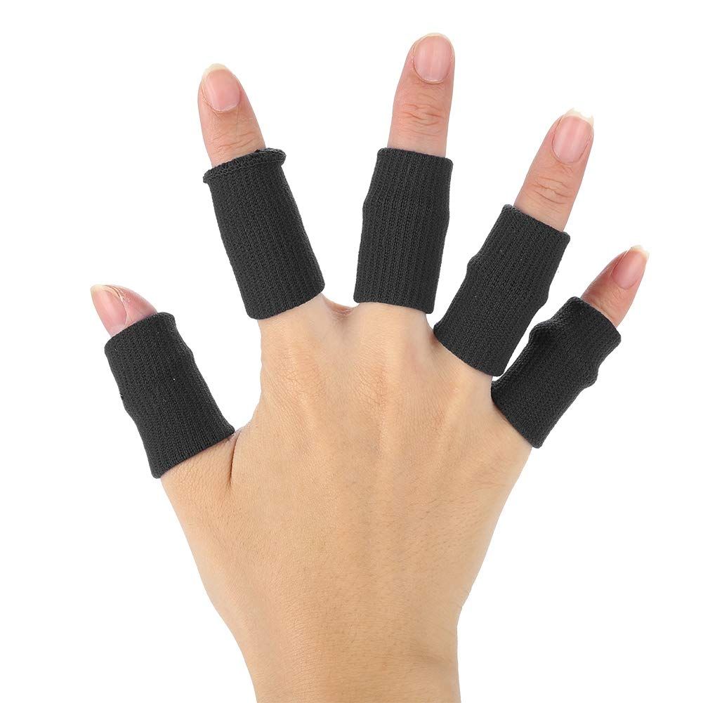 10Pcs/Set Finger Sleeves Support,Finger Protector Brace Sports Aid Arthritis Band Wraps for Basketball, Tennis,Baseball