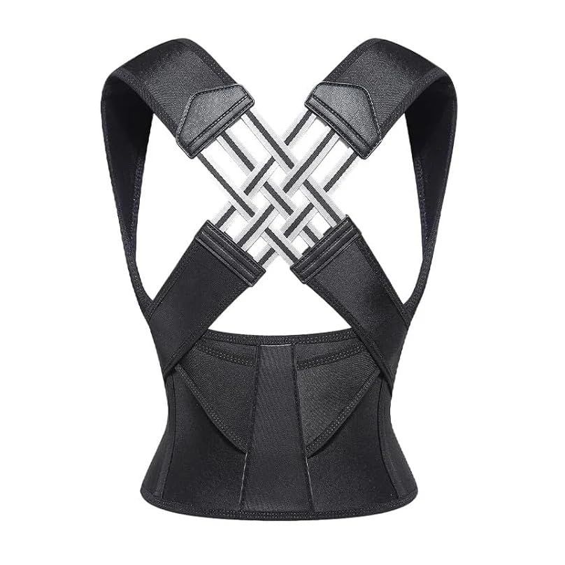 Black Posture Corrector for Women,Back Pain Lumbar Back Support Belt, Breathable Elastic Back Posture  (Black (breathable),XXL)