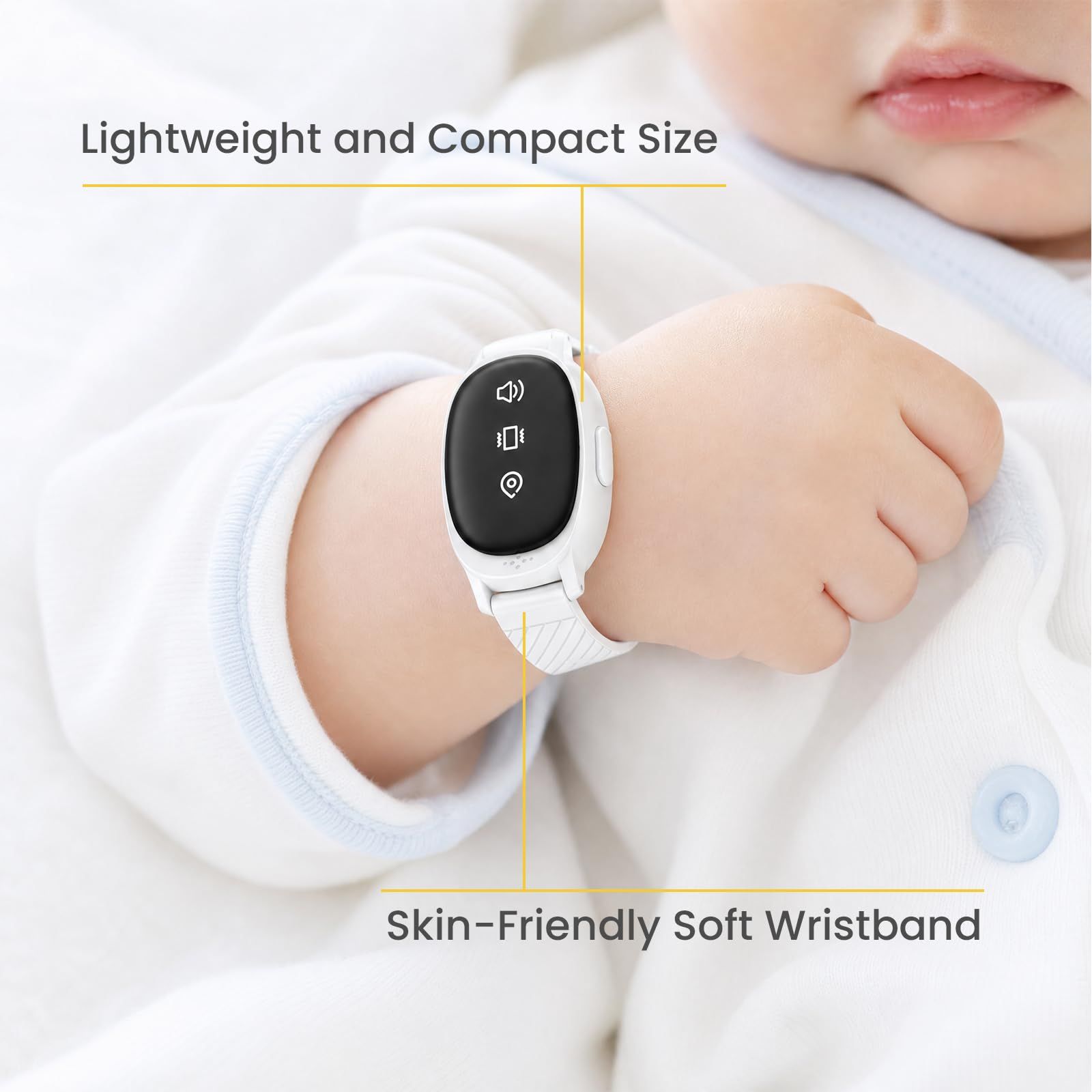 Wireless Bedwetting Alarm for Kids, Watch-Style Bed Wetting Alarm for Boys & Girls, Skin-Friendly Wristband, Vibration & Beep Alerts, High Sensitivity Sensor(Orange) - Image 3