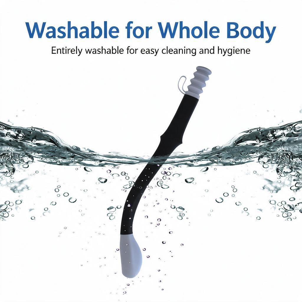 Long Handle Toilet Paper Wiping Aid Bottom Wiper Tool for Elderly Pregnant Black - Image 7