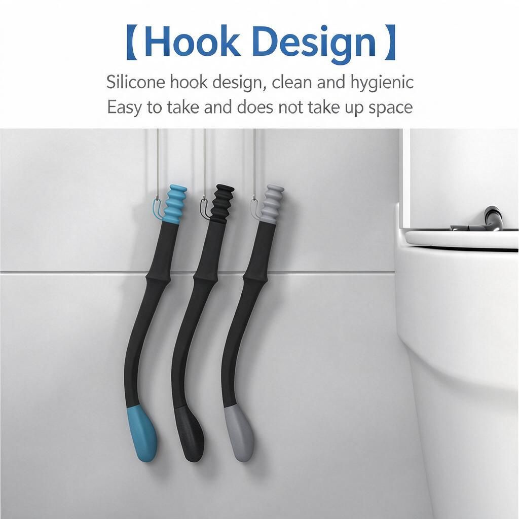 Blue Curved Toilet Paper Wiping Stick Ergonomic No Bend Hygiene Aid for Seniors Bathroom Assist 1pc - Image 6