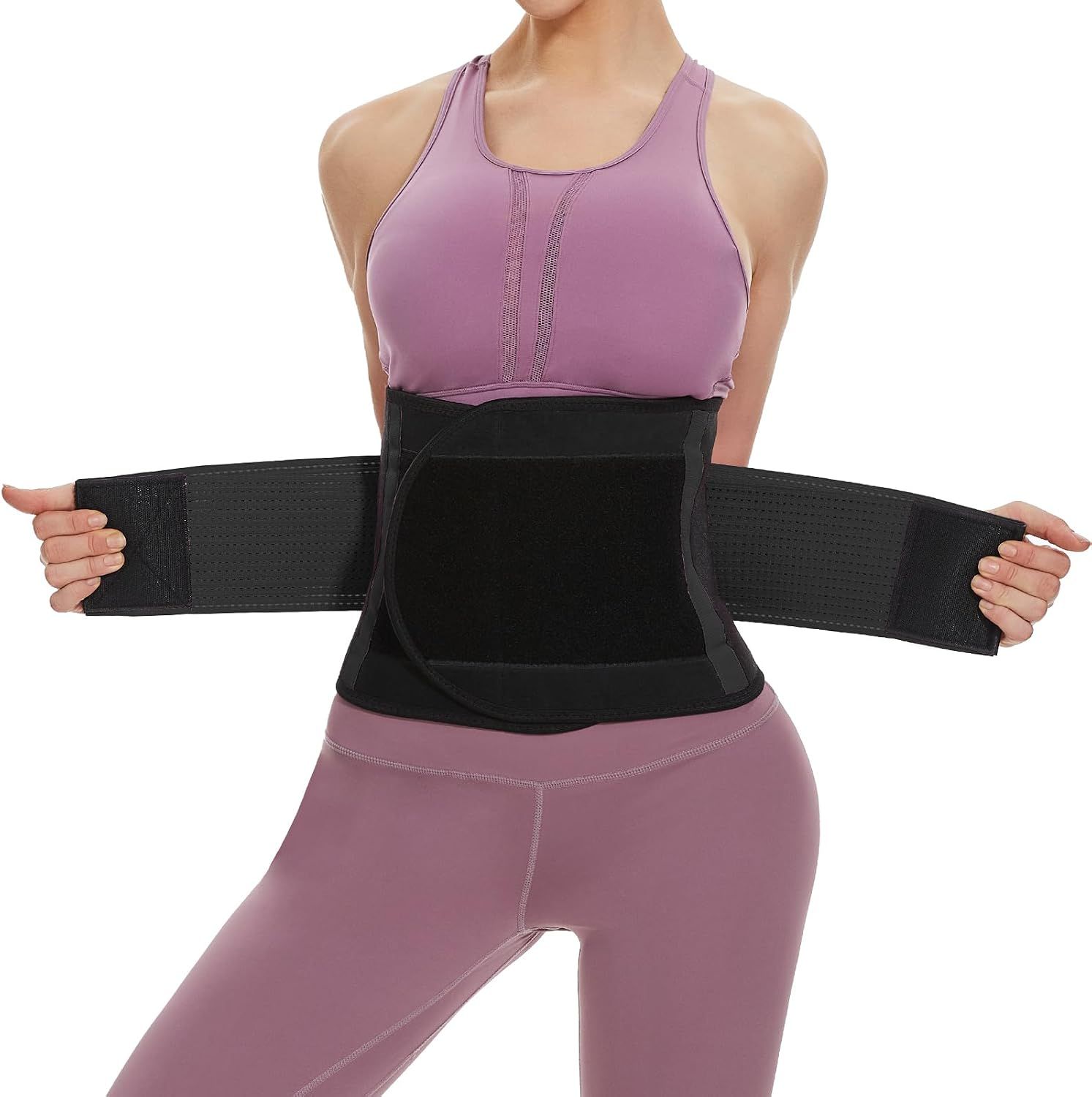 Waist Trainer Belt for Women, Adjustable Slimming Body Shaper with Dual Straps, Back Brace Cincher for Fitness Workout, Unisex