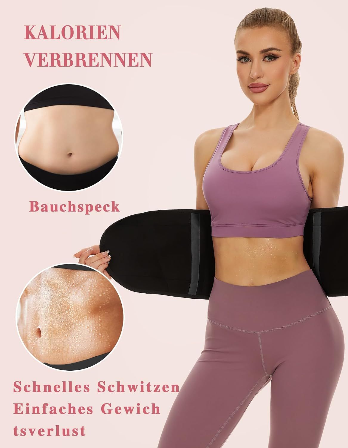 Waist Trainer Belt for Women, Adjustable Slimming Body Shaper with Dual Straps, Back Brace Cincher for Fitness Workout, Unisex - Image 3
