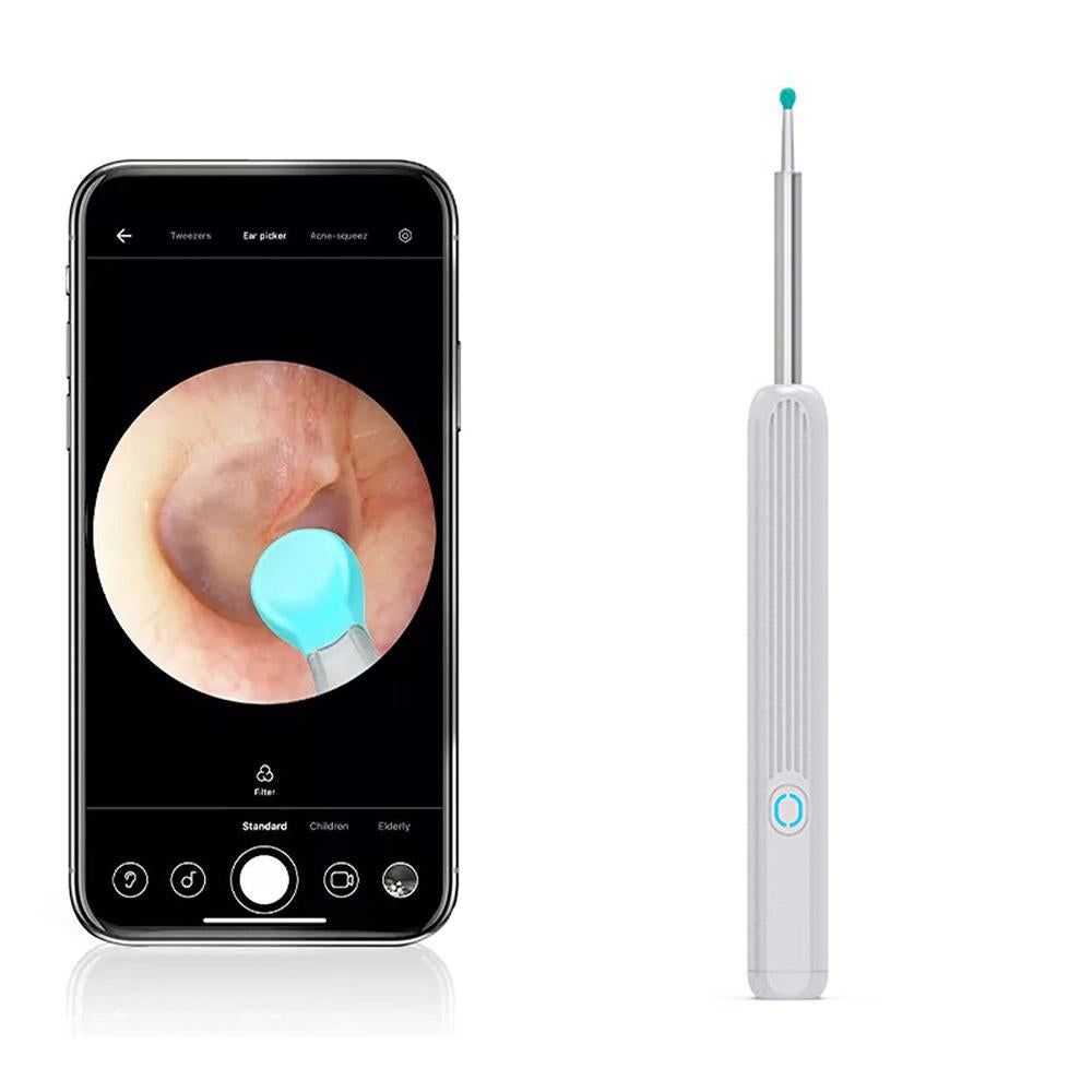 3.3mm HD Ear Wax Removal Camera Otoscope with Light Wireless Ear Scope Tool - White