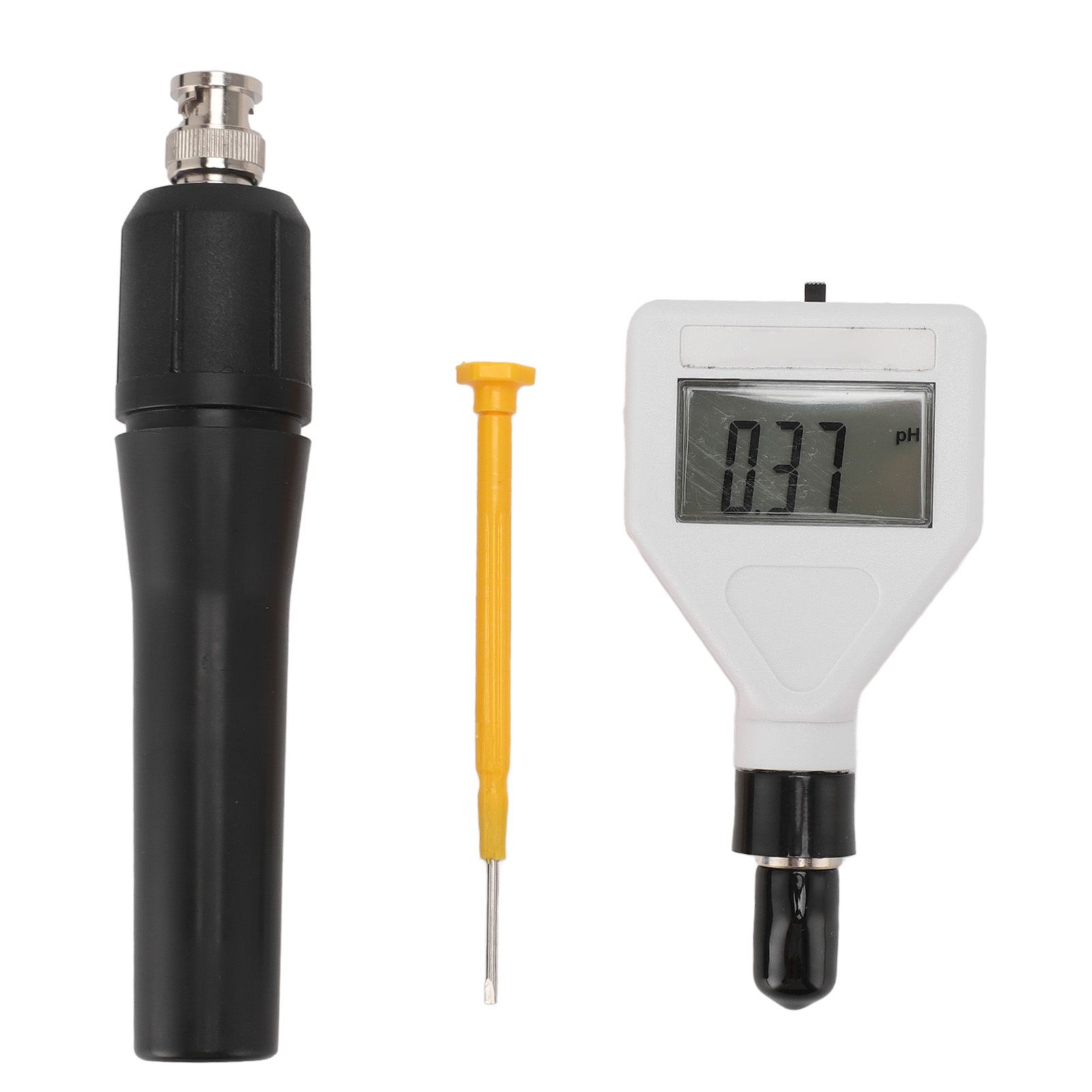 Soil PH Meter with Backlit LCD Display Multipurpose Fruit Meat Soil Tester Gardening Tool Kit 0.00‑14.00pH for Garden Lawn Farm Use
