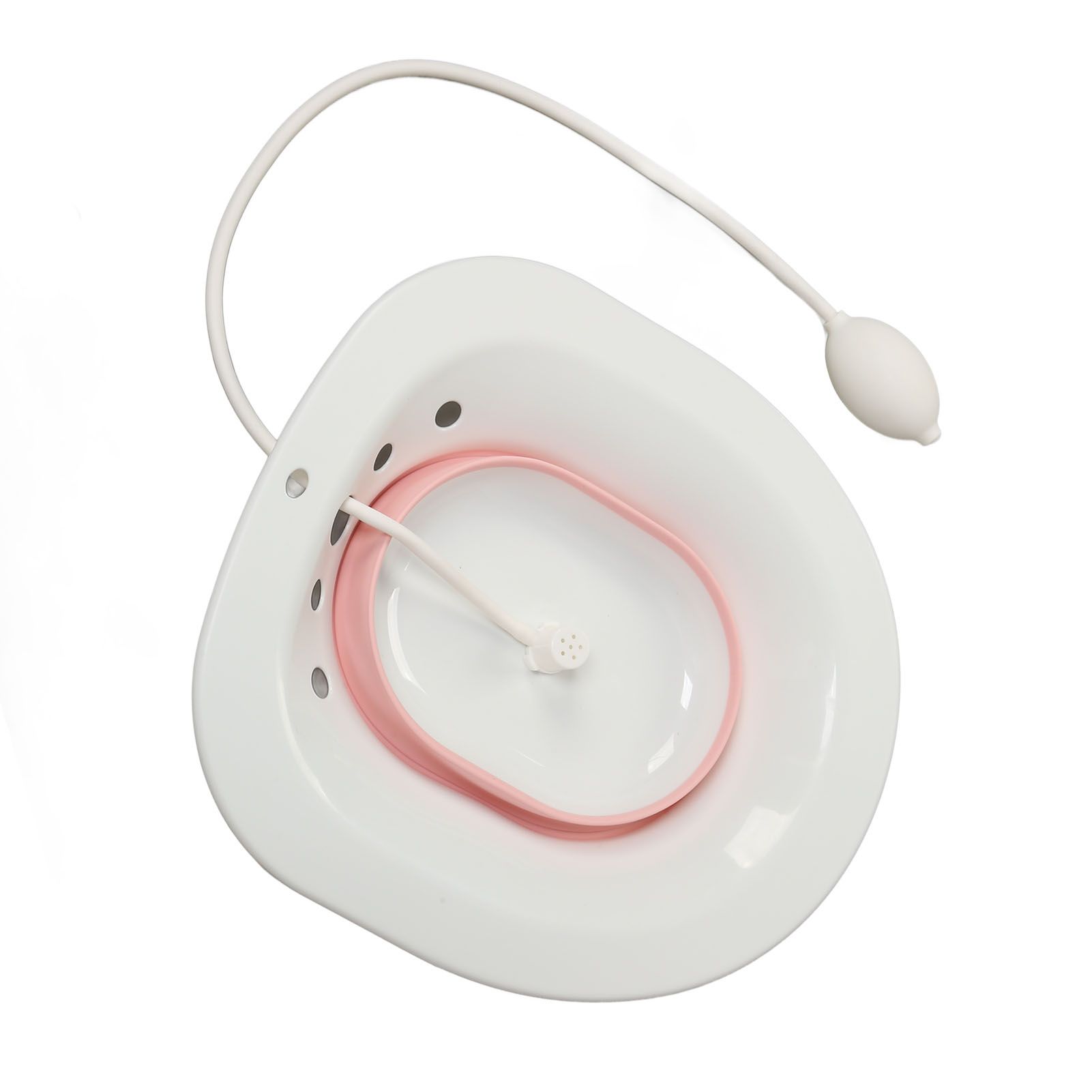 Sitz Bath Folding Multifunctional PP Silicone Toilet Seat Sitz Bath for Hemorrhoid Postpartum Care Pregnant Women's Health Pink