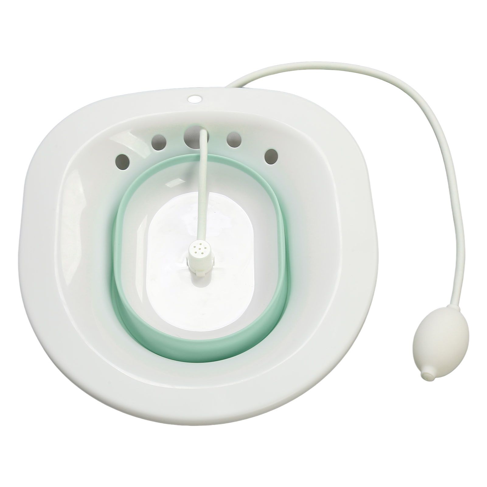 Sitz Bath Folding Multifunctional PP Silicone Toilet Seat Sitz Bath for Hemorrhoid Postpartum Care Pregnant Women's Health Green