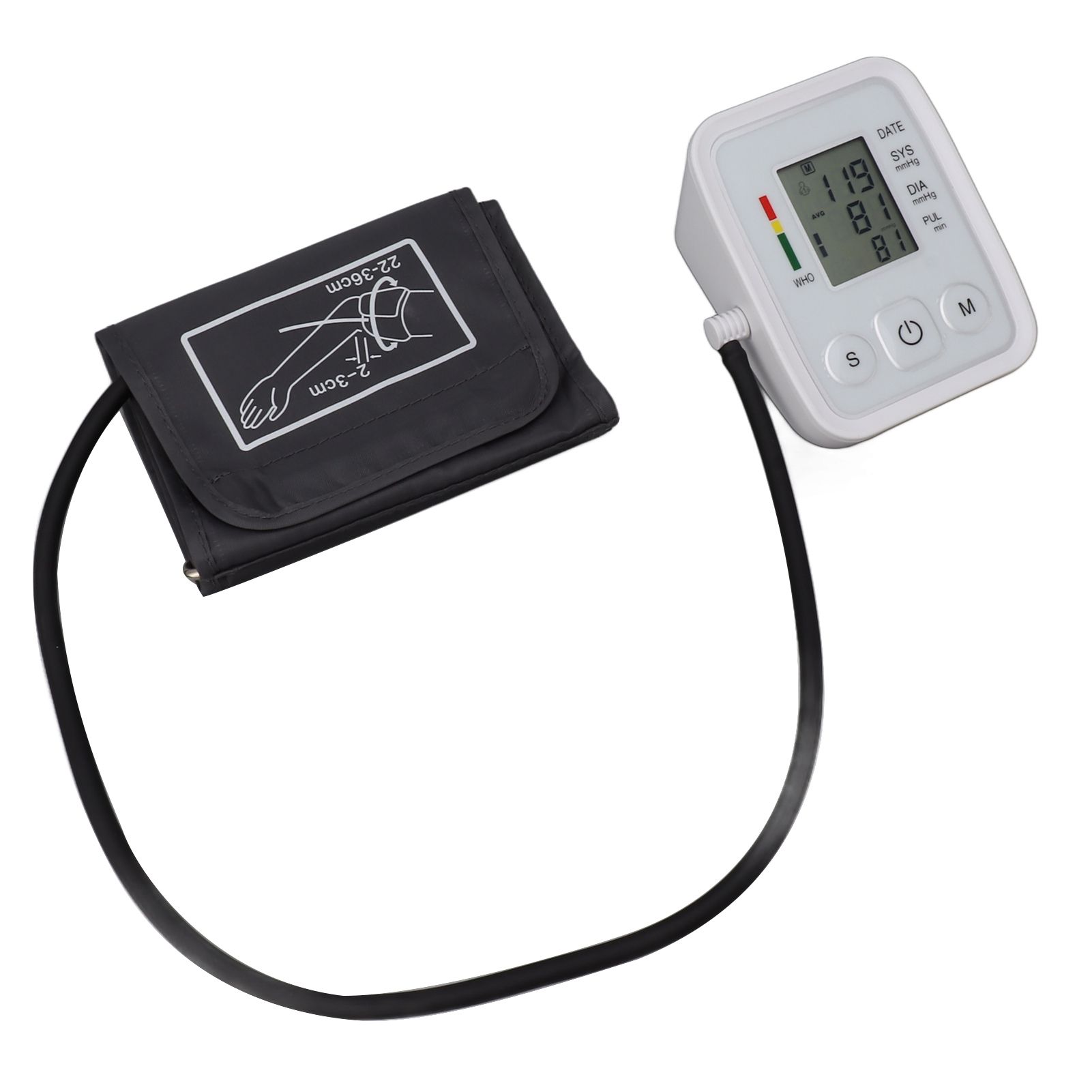 Upper Arm Blood Pressure Monitor with Wide Range Cuff Blood Pressure Machine with Large Digital Display English Voice Broadcast
